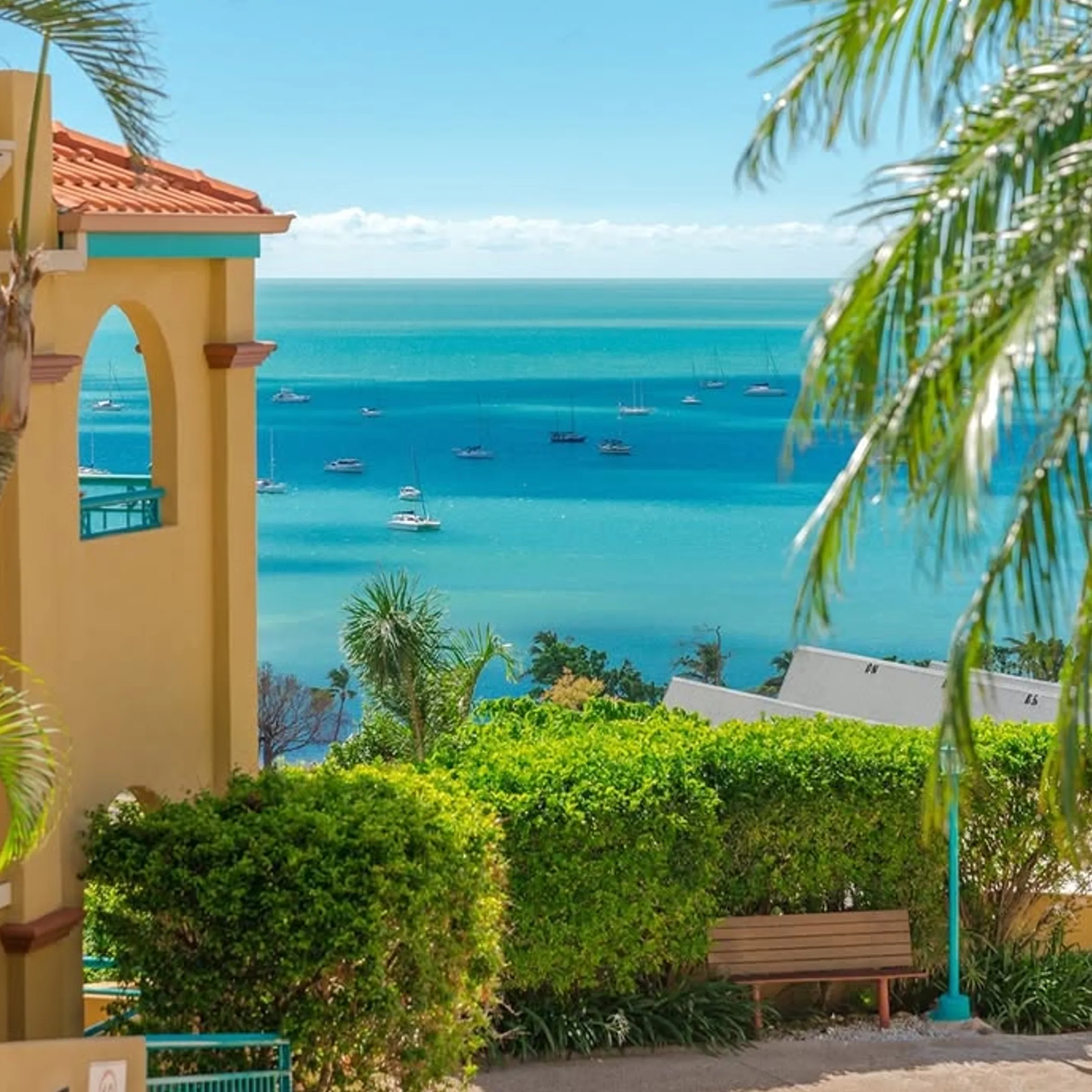 airlie beach coastline and ocean view