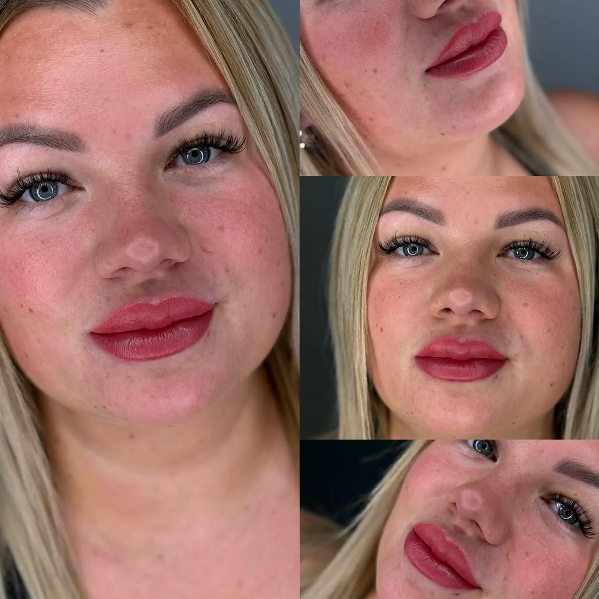 cosmetic lip blush tattoo healing stages