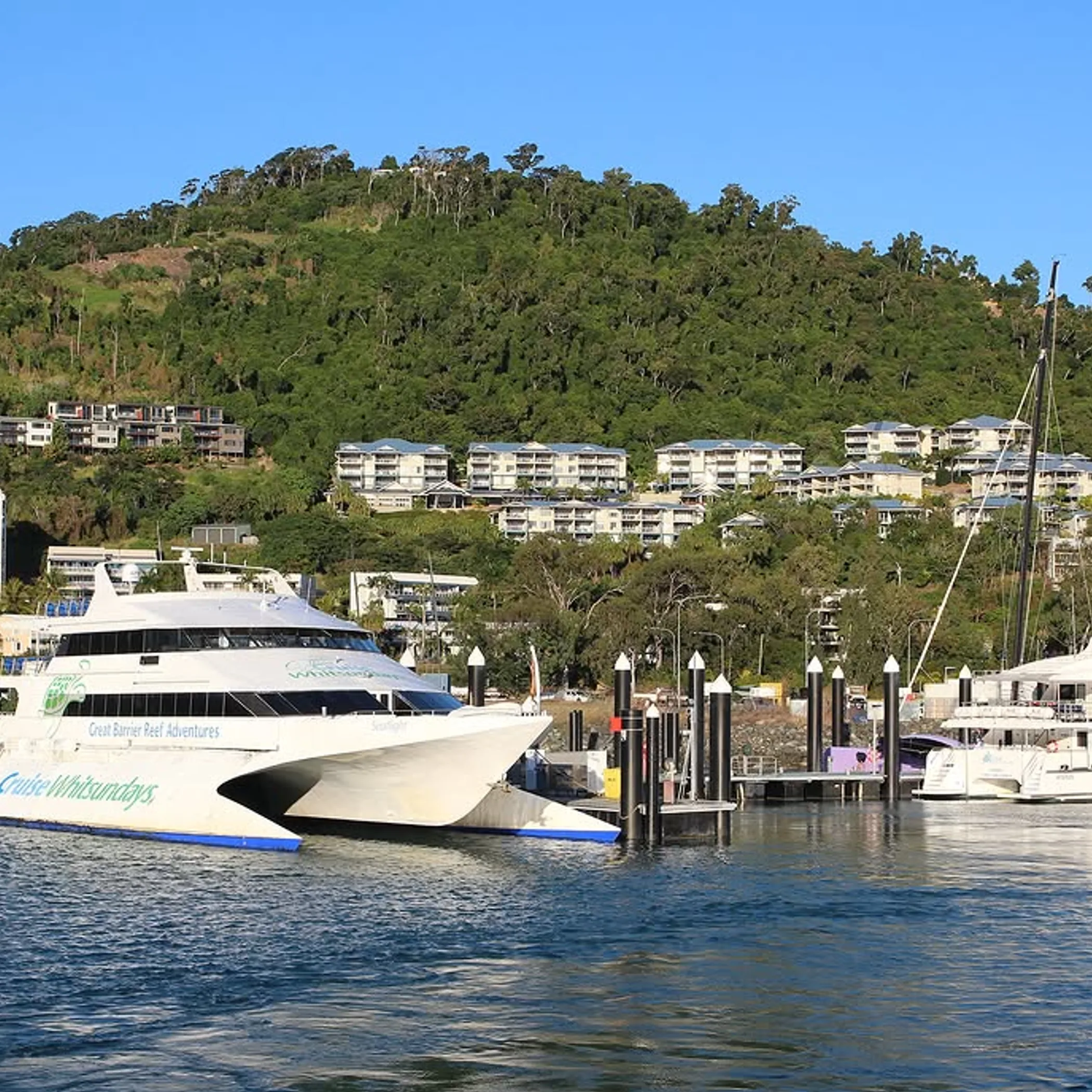 airlie beach marina with boats