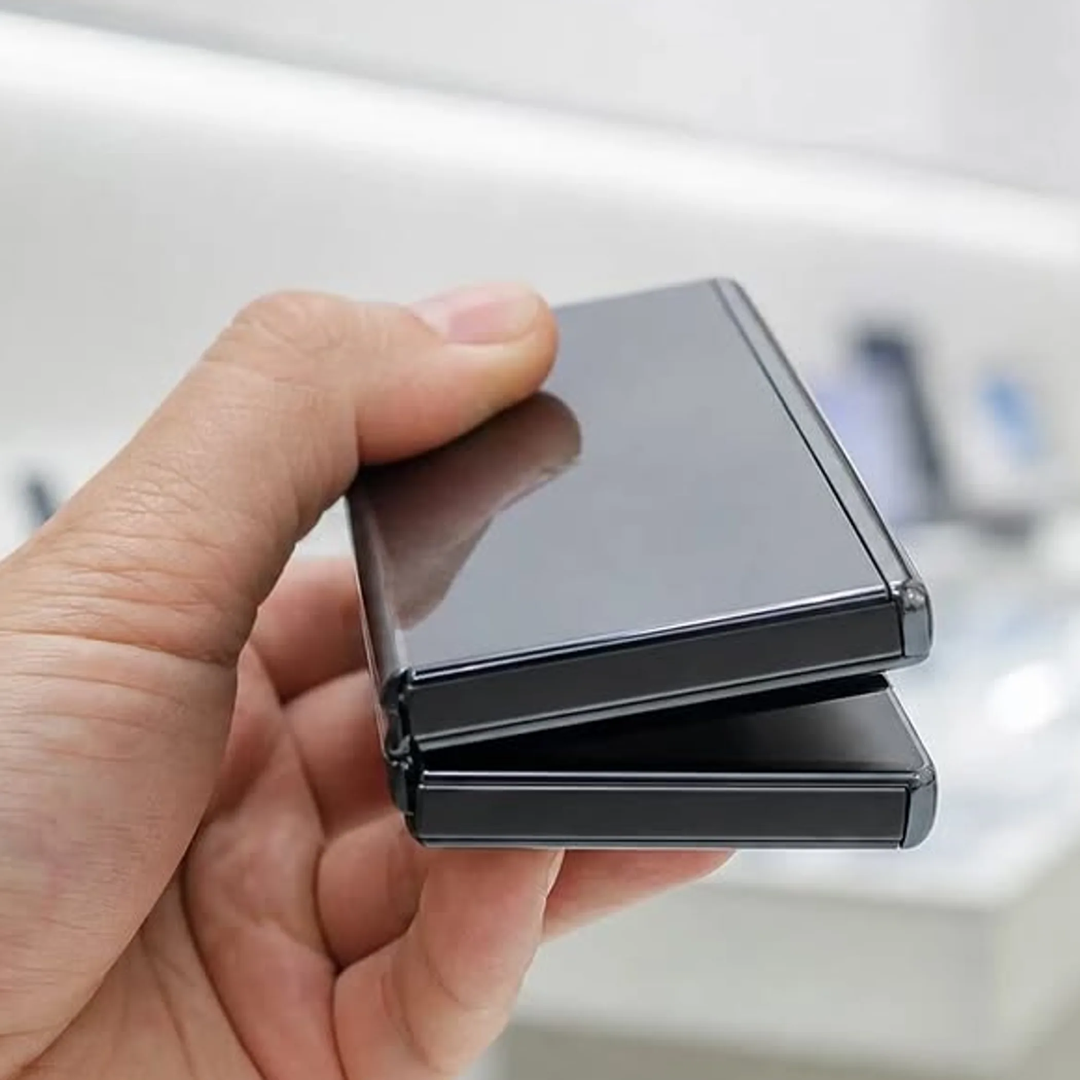 mobile device on display